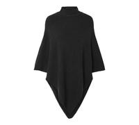 PIECES Pcfortuna Noos BC-Poncho a Collo Alto, Nero, Taglia Unica Donna
