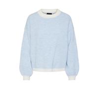 PIECES Pullover 'PCDilippa' blu chiaro / bianco Donna PIECES S blu chiaro / bianco