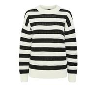 PIECES Pullover 'PCFanni' nero / bianco Donna PIECES M