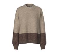 PIECES Pullover 'PCIvy' cioccolato / greige Donna PIECES M