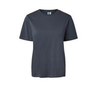 Pieces - T-shirt squadrata blu ardesia L