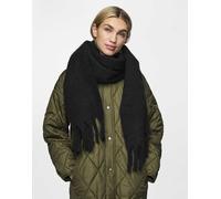 Pieces - Sciarpa in maglia nera-Nero One Size