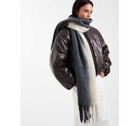 Pieces - Sciarpa morbidissima a righe di colore neutro con frange One Size
