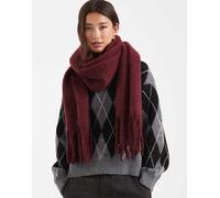 Pieces - Sciarpa morbidissima color bordeaux con nappe-Rosso One Size