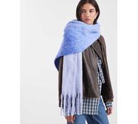 Pieces - Sciarpa morbidissima con nappe blu sfumato One Size
