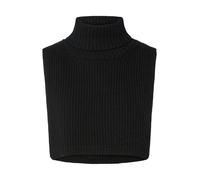 Pieces - Scaldacollo in maglia nero a coste con collo alto One Size