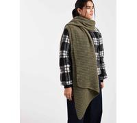 Pieces - Sciarpa soffice verde oliva scuro a coste One Size