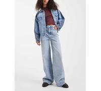 PIECES - Selma - Jeans a fondo ampio a vita alta blu chiaro W31 L30