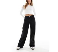 Pieces - Selma - Jeans con fondo ampio e vita medio alta neri-Nero W31 L32