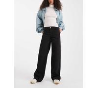 Pieces - Selma - Jeans con fondo ampio e vita medio alta neri-Nero W33 L30