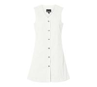 PIECES Short Dress Pwp Pcfiona-Vestito Corto in Denim, Bianco, S Donna