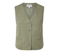 PIECES Short Vest Pcvinsty-Gilet corto, Deep Lichen Green, S Donna