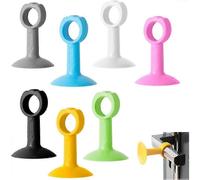 Pieces Silicone Door Handle Anti-Collision Pads to Avoid Damaging the Wall. Suction Handle Bumper Silent Silencer Suction Cup Door Stopper (7 Colors)