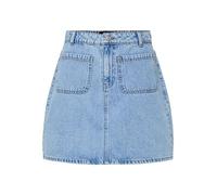 PIECES Skirt Pcsky HW-Mini Gonna, Mix Blu Chiaro, Small Donna