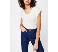 Pieces - T-Shirt Pcbillo Tee Lurex Stripes Noos Bianco - Abbigliamento M Bianco