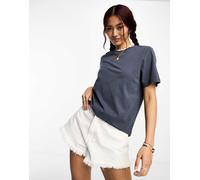 PIECES Pcria SS Solid Tee Noos BC T-Shirt, Ombre Blu, XS Donna