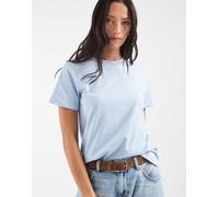 Pieces - T-shirt squadrata blu pallido XXL