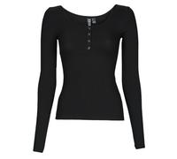 Pieces T-shirts a maniche lunghe PCKITTE LS TOP in Nero EU L
