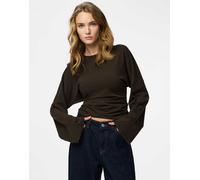 Pieces - Top a maniche lunghe color delicioso-Marrone XL