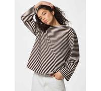 Pieces - Top a maniche lunghe color hot fudge-Marrone S