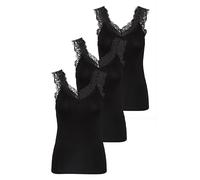 PIECES Top Donna Pcbarbera Pizzo Noos BC, 3 x Nero, M