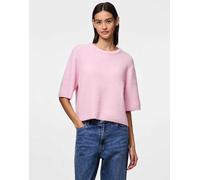 Pieces - Top in maglia rosa S