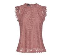 Pieces Top in Pizzo da Donna Pcolline SL Lace Noos BC, Canyon Rose, S