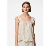 Pieces - Top senza maniche beige-Neutro XS