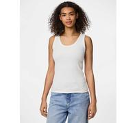 Pieces - Top senza maniche bianco acceso M