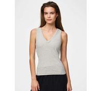 Pieces - Top senza maniche grigio chiaro mélange XS