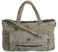 PIECES Totally Royal Leather Travel Bag Leo, Borsa a Spalla Donna, Marrone (Braun (Cognac. Pattern:Leopard)), 48x31x14 cm (B x H x T)