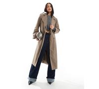 Pieces - Trench marrone lenticchia con cintura XL