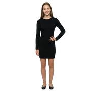 Pieces - Vestito maglia corto nero a coste XL