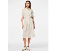 Pieces - Vestito camicia color betulla 4-Neutro XS
