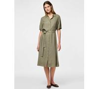 Pieces - Vestito camicia color verde lichene intenso L