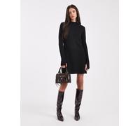 Pieces - Vestito corto a maniche lunghe in maglia nero M