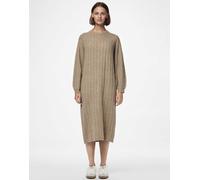 Pieces - Vestito in maglia grigio talpa-Marrone XS