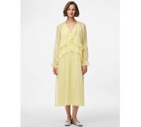 Pieces - Vestito midi color banana pallido-Giallo M