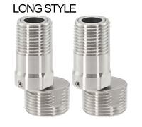 Piede curvo angolato rame per rubinetto a parete regolabile angolo 360 gradi