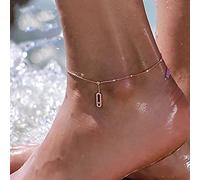 Piede del Braccialetto della cavigliera, Puro Argento Sterling 925 Move Activity Bead Cavigliera Catena Gamba Braccialetto Gioielli del Piede Gioielli di Marca di Lusso da Donna (Colore Oro Rosa)