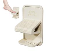 Piede della doccia - Banca da doccia da bagno con scaffale di stoccaggio | Sgabello da barba per gamba a parete | Stand per salvataggio spaziale non slip adesivo per docce sala, vasca, spa, camp