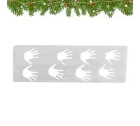 Piede di Natale Stampe Riutilizzabile Artigianato Natale Impronta | Modello per festivo sentieri di Natale Decorazione Pittura Forniture Babbo Natale Piccolo Aiutante Vacanze Divertimento