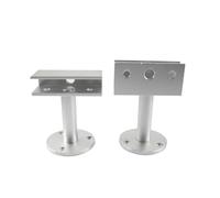 Piede di Supporto per Divisorio per WC Morsetto in vetro combinato in lega di alluminio Staffa di supporto Piedini Supporto Gamba divisoria Hotel Bagno Hardware domestico(120mm)