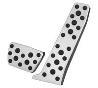 Piede Pedale Copertura Freno Pedale Alluminio Lega Argento Tono (Set 2)