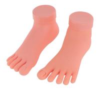Piede per Pratica Unghie in Gel di Silice, Beige, 2 Pezzi | Elasticità Buona, Leggero, per Esercitarsi le Punte e Affinare la Tecnica