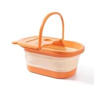 Piede pieghevole Secchio for pediluvio Massaggio Lavaggio dei piedi Lavabo for la casa Lavanderia Vasca Pediluvio for adulti Bacino Ammollo Per Piedi(Orange)