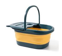 Piede pieghevole Secchio for pediluvio Massaggio Lavaggio dei piedi Lavabo for la casa Lavanderia Vasca Pediluvio for adulti Bacino Ammollo Per Piedi(Dark green)