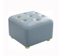 Piede Riposa con Il Bottone d'oroPiedeSgabello Piccolo con Seduta in Pelle, Pouf cubo