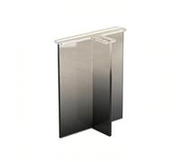 Piede Tavolo in T Trasparente Resistente, Piedi Acrilici a Colore Degradato, Supporti Solidali per Isola Cucina, Base per Tavolo da Pranzo a Forma di T Effetto Tavolo Flottante(Black,500x720mm)