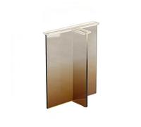 Piede Tavolo in T Trasparente Resistente, Piedi Acrilici a Colore Degradato, Supporti Solidali per Isola Cucina, Base per Tavolo da Pranzo a Forma di T Effetto Tavolo Flottante(Brown,500x720mm)
